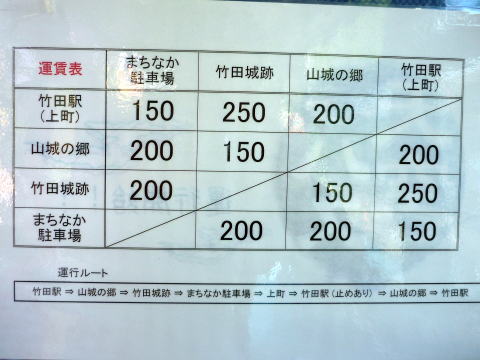 竹田城へのシャトルバス　天空バスとは？そして乗り場は？天空バス料金