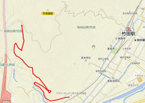 竹田城の登山道はココ