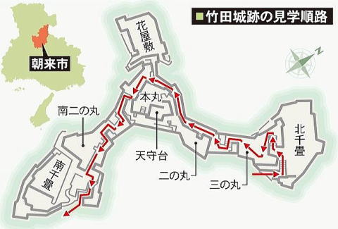 竹田城中の遺構はどうなっている？